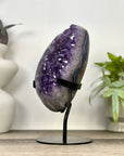 Natural Amethyst Crystal with Metallic Stand - MWS3360