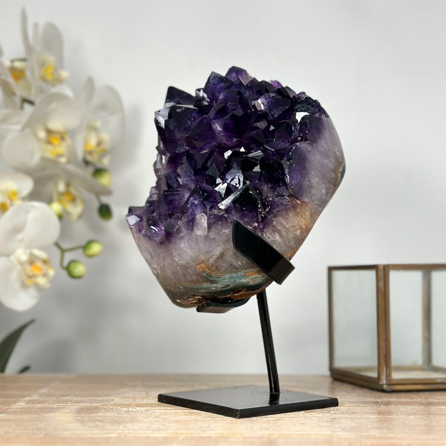 Stunning Natural Amethyst Crystal with Large &amp; Shinny Crystals - MWS1932