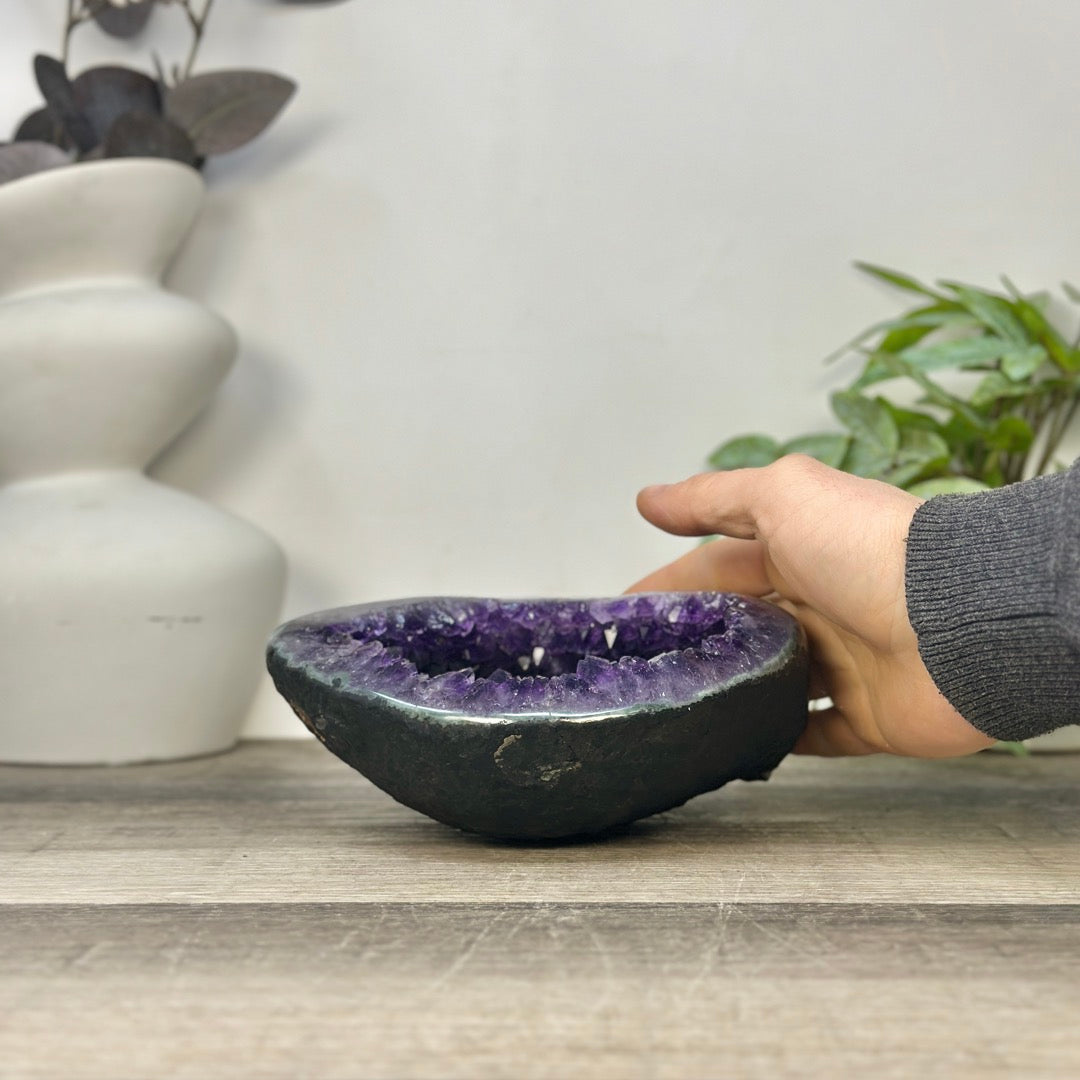 Natural Deep Purple Uruguayan Amethyst Geode - STGE0056