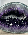 Natural Amethyst Geode with Green Jasper Shell & Calcite Inclusions - STGE0024