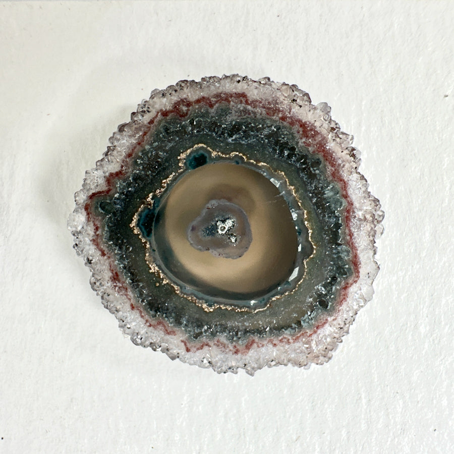 Unique Amethyst, Jasper &amp; Quartz Stalactite Slices Set - Natural Crystal for Handmade Jewelry - STS0004