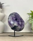 Natural Uruguayan Amethyst Geode on Metal Stand - MWS3331