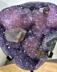 Rare Natural Amethyst Cluster with Unique Calcite Formations - MWS3049