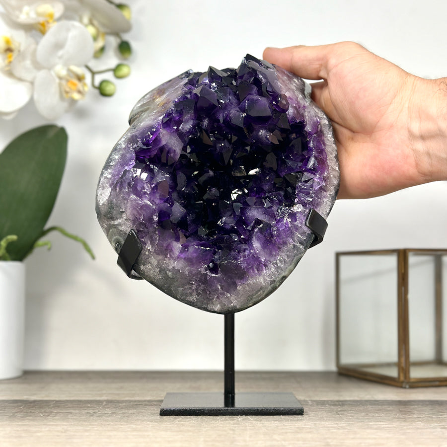 Amethyst Geode with Deep Purple Large Crystals from Uruguay - MWS2930