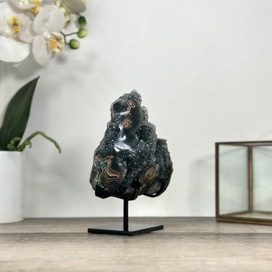 Natural Grey Tone Quartz Cluster with Stalactite Formation - MWS2762