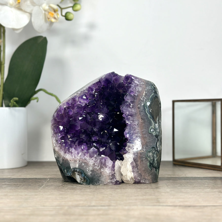 Natural Amethyst Cathedral Geode for Home decor - CBP1280