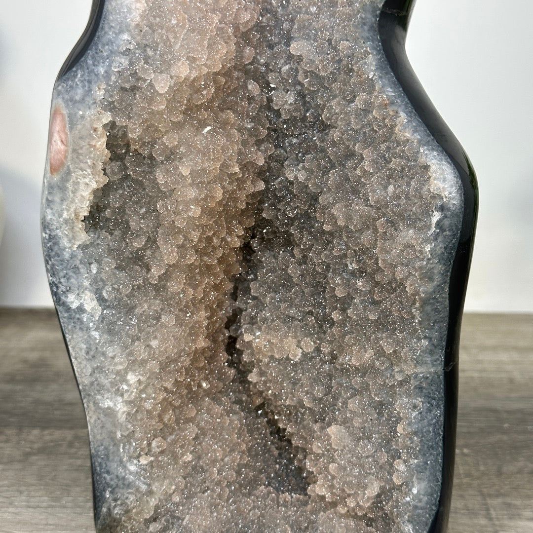 Huge Natural Agate &amp; Sugar Quartz Druzy Statement Piece - CBP1427