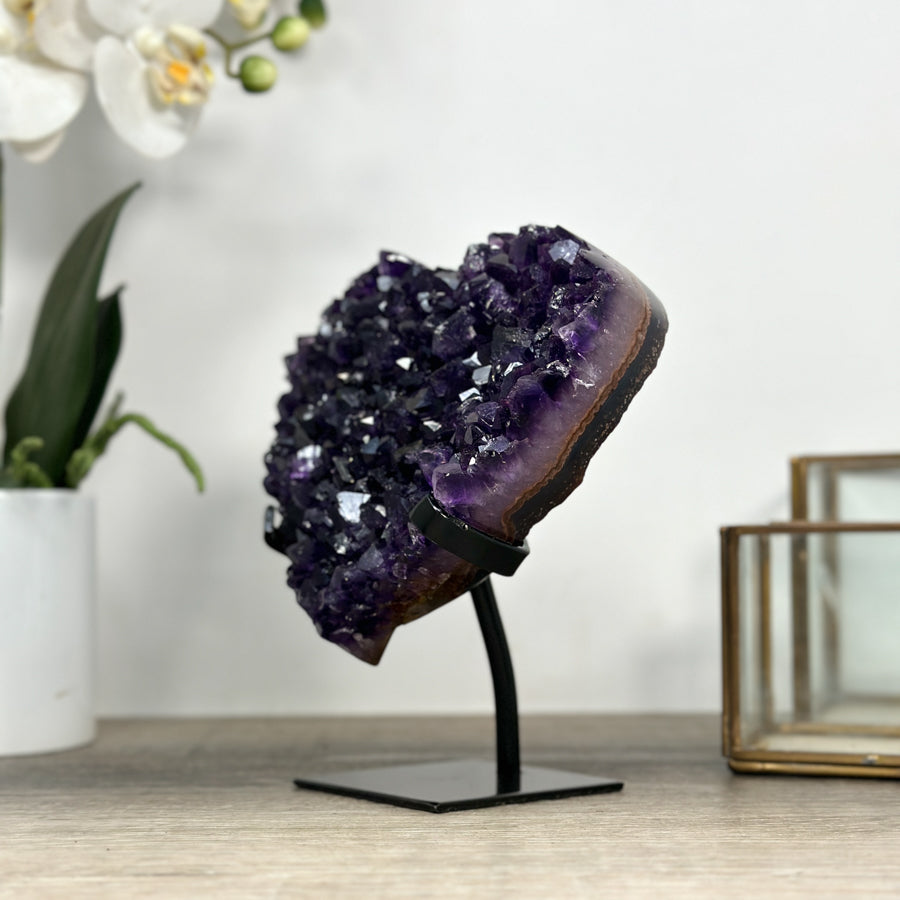 Stunning Deep Purple Amethyst Heart Carving - HST0288