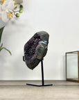 Amethyst Geode on Stand with Calcite Formation - MWS2864