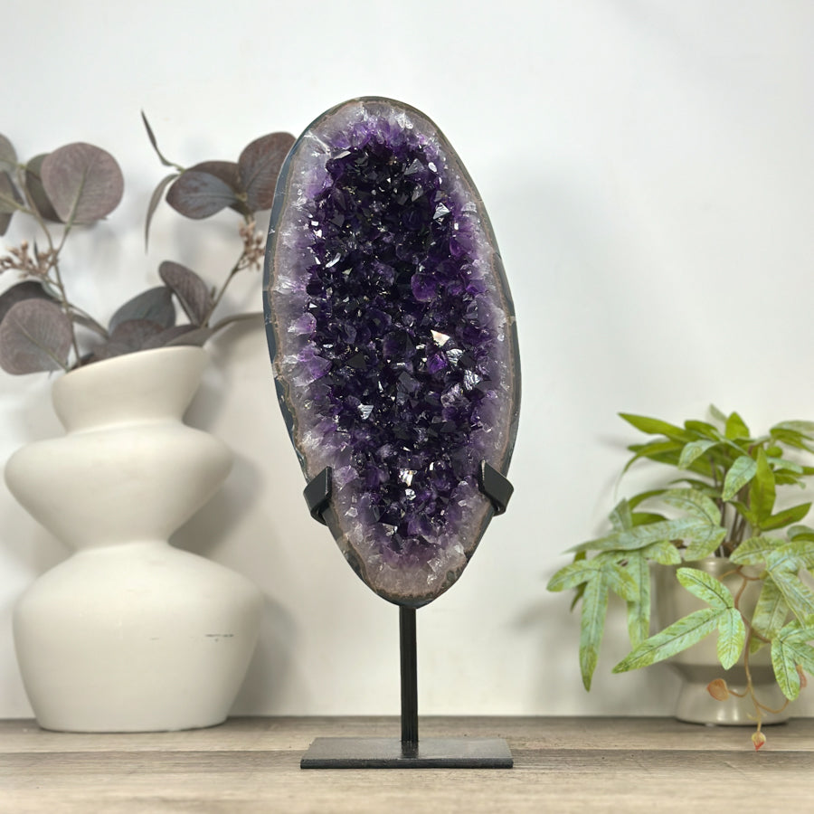 Large Natural Uruguayan Amethyst Geode on Stand - MWS3222