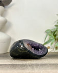 Natural amethyst & Agate Stone Geode with polished Shell - STGE0081