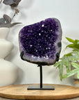Natural Top Grade Amethyst Cluster on Metal Stand for Home Decor - MWS3108