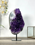Large Amethyst Cluster on Metal Stand with Super Shinny Crystals - MWS2736