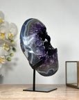 Deep Purple Amethyst Geode with Stunning Blue Banded Agate Shell - MWS1813