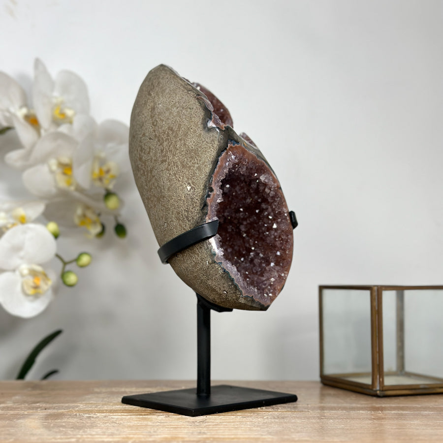 Stunning Rainbow Amethyst Crystal Geode - MWS1877