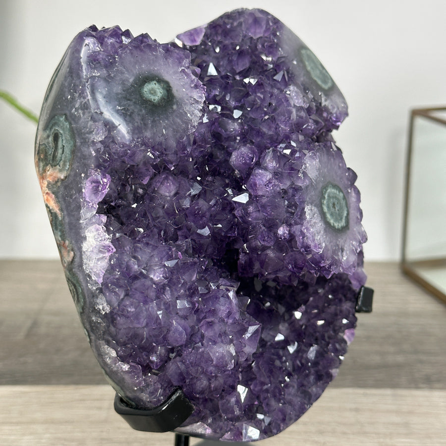 Uruguayan Amethyst Cluster with Stalactite Crystal Formations - MWS2687
