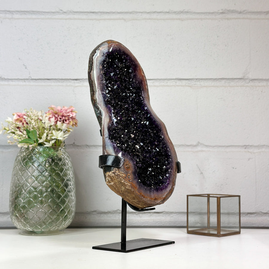 XXL Amethyst Geode with Jasper Shell - MWS2443