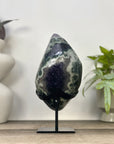 Top Quality Natural Amethyst Geode with Green Japer Shell - MWS3348