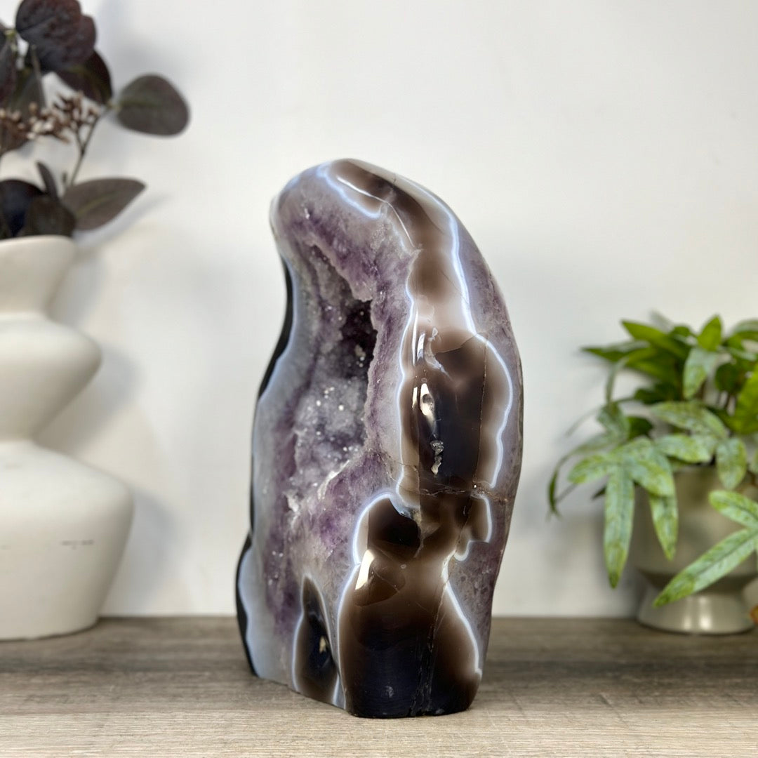 Uruguayan Amethyst &amp; Agate Polished Statement Piece - CBP1432