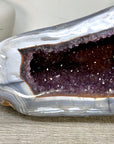Large Blue Banded Agate & Amethyst Stone Geode - STGE0114