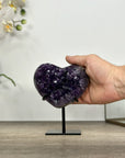 Uruguayan Amethyst Stone Heart Carving - HST0323