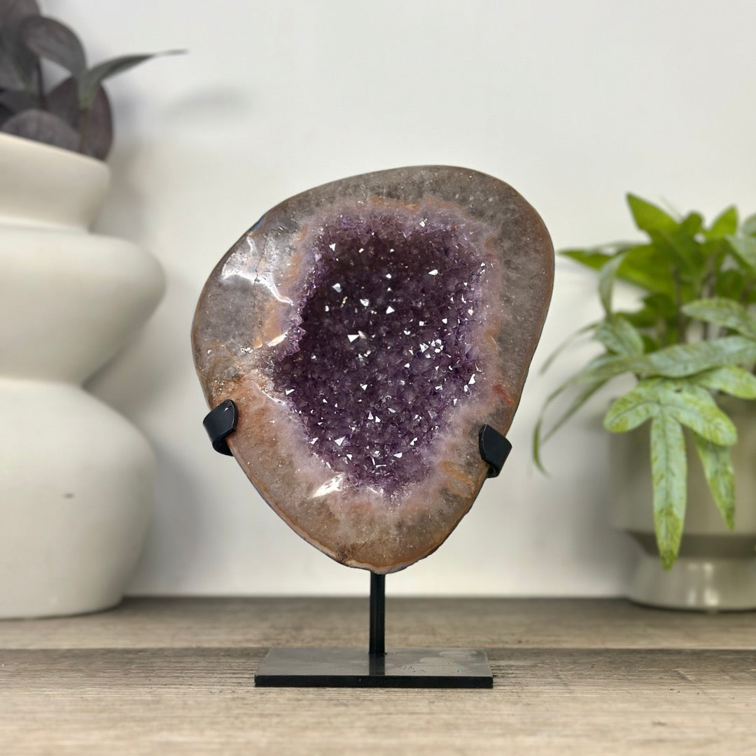 Uruguayan Amethyst Geode with Stunning Quartz Shell - MWS3340