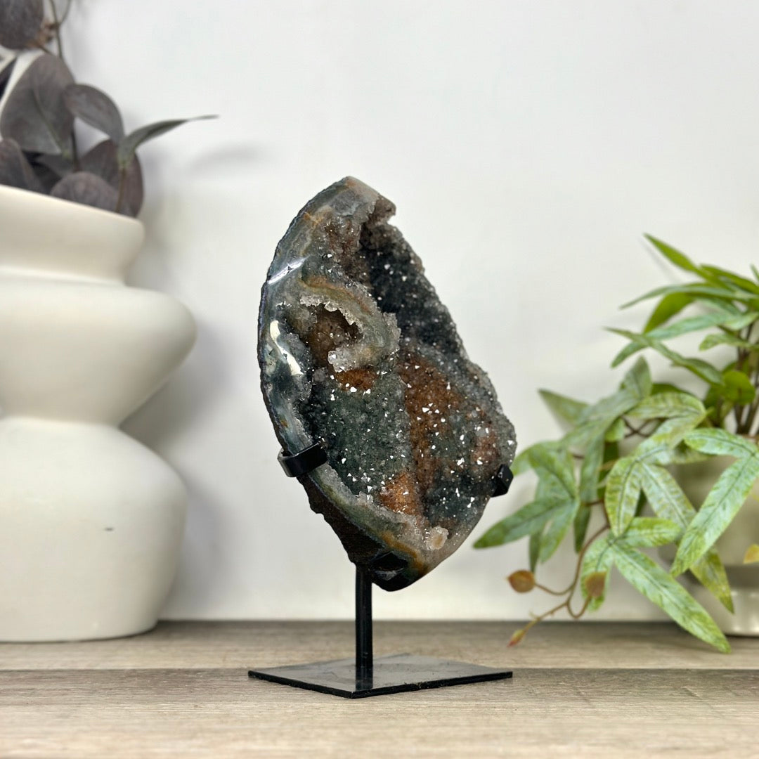 Top Grade Natural Amethyst Stalacite Formation with Agate Shell - MWS3301
