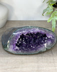 Natural Amethyst Geode with Green Jasper Shell From Uruguay - STGE0113