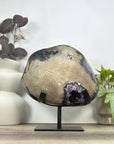 Natural Amethyst Geode with Calcite Crystal Specimen - MWS3088