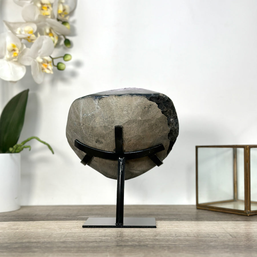 Amethyst Geode With Calcite Crystal Specimen - MWS2731