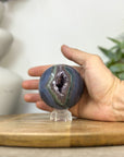 Banded Agate & Druzy Sphere Geode - SPH0220
