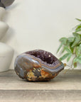 Amethyst & Banded agate Stone Geode - STGE0062