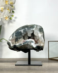 Natural Quartz Geode on Stand with Stalactite Formationa - MWS2741