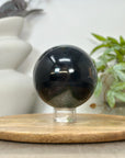 Banded Agate & Green Quartz Druzy Sphere Geode - SPH0190