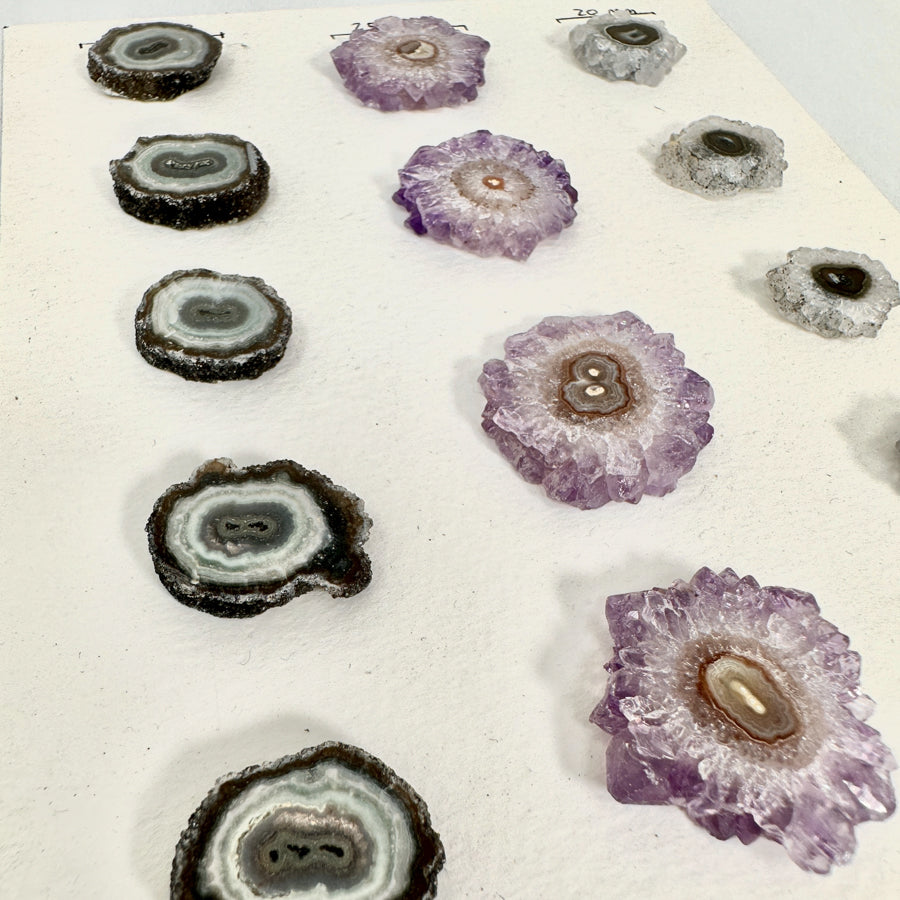 Wholesale Stalactite Slices for Jewelry Making - Bulk Flat Set - STS0061