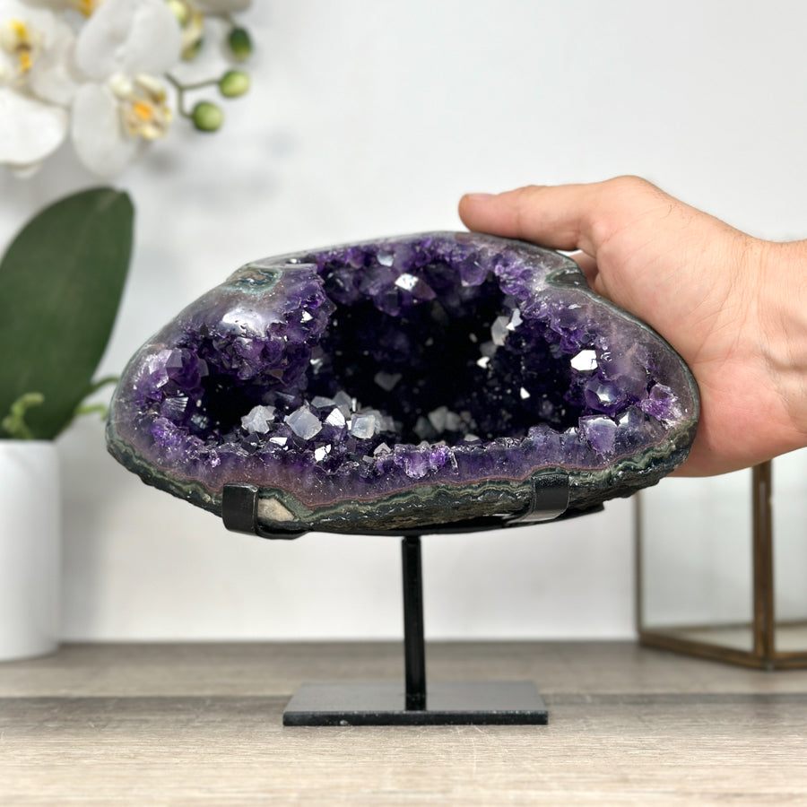 Uruguayan Amethyst Geode with Deep Purple Crystals - MWS2927