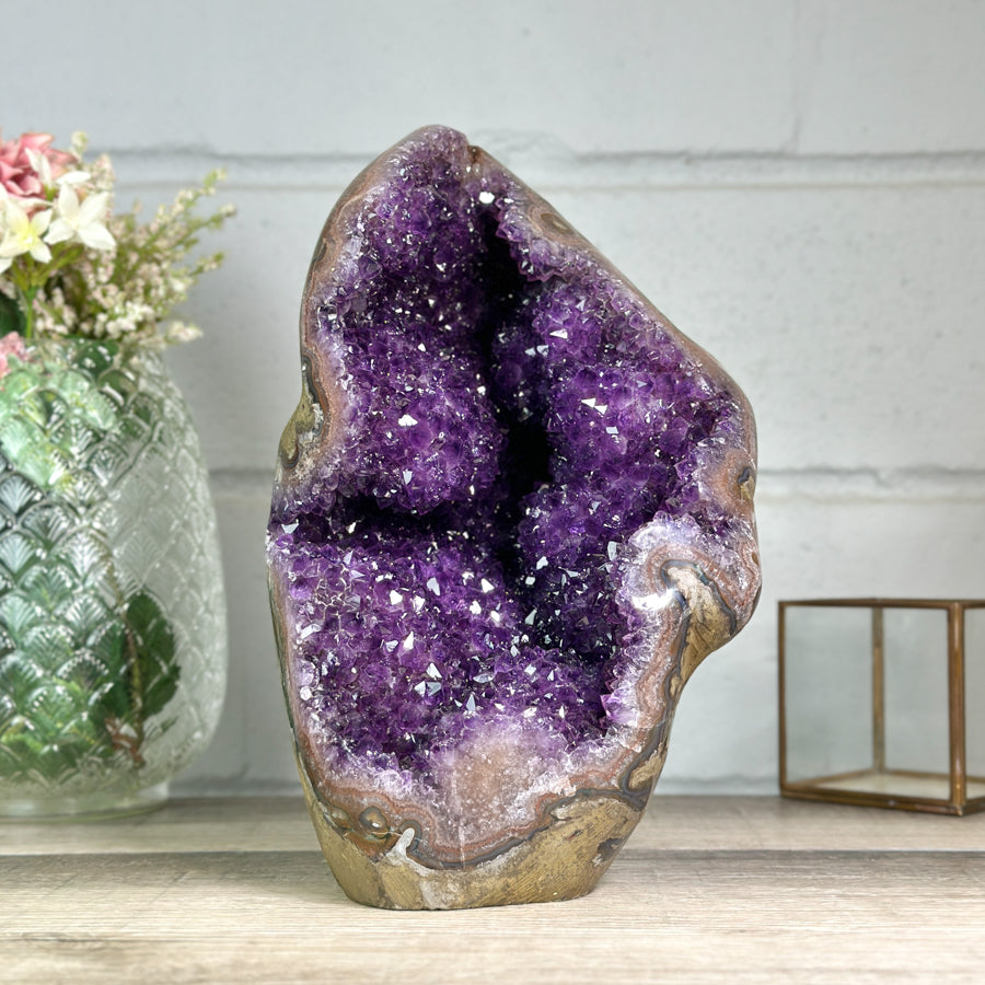 Top Quality Natural Amethyst Geode with Stalactite Formations - CBP1256