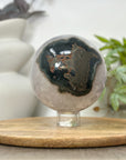Amethyst & Agate Sphere Geode with Large Crystals - SPH0191
