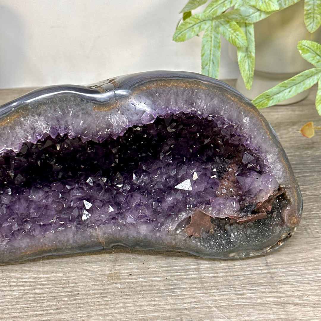 Amethyst Stone Geode with Agate Shell - STGE0100