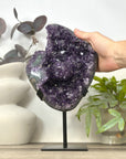 Natural Amethyst Crystal Cluster with Stand from Uruguay - MWS3175