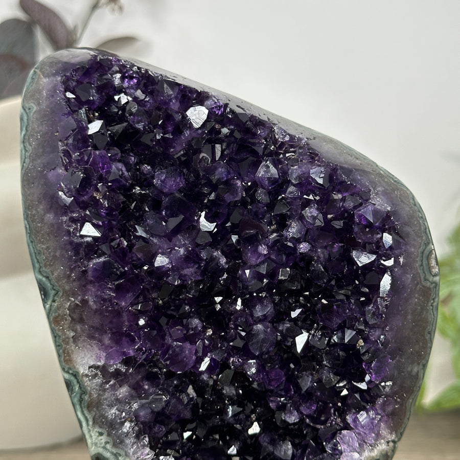 A grade Natural Amethyst &amp; Green Jasper Crystal cluster - MWS3184