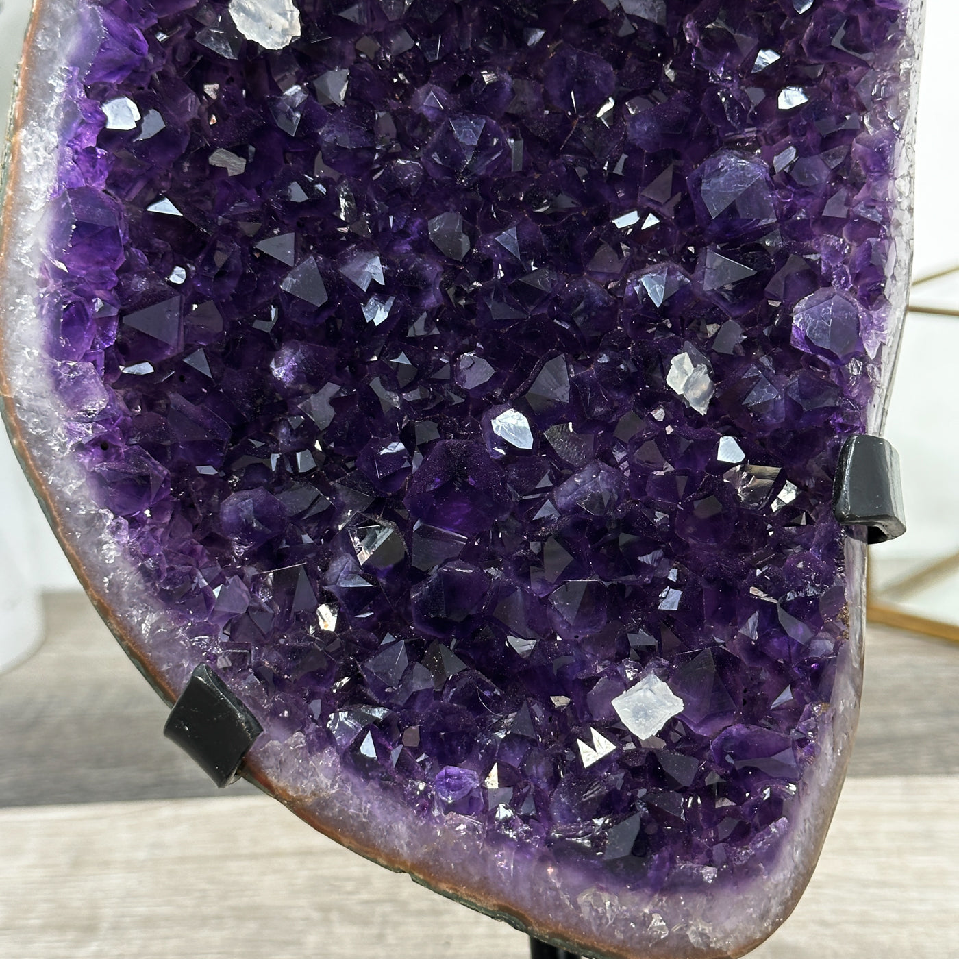 Uruguayan Amethyst Geode with Deep Purple Crystals for Home Decor - MWS2684