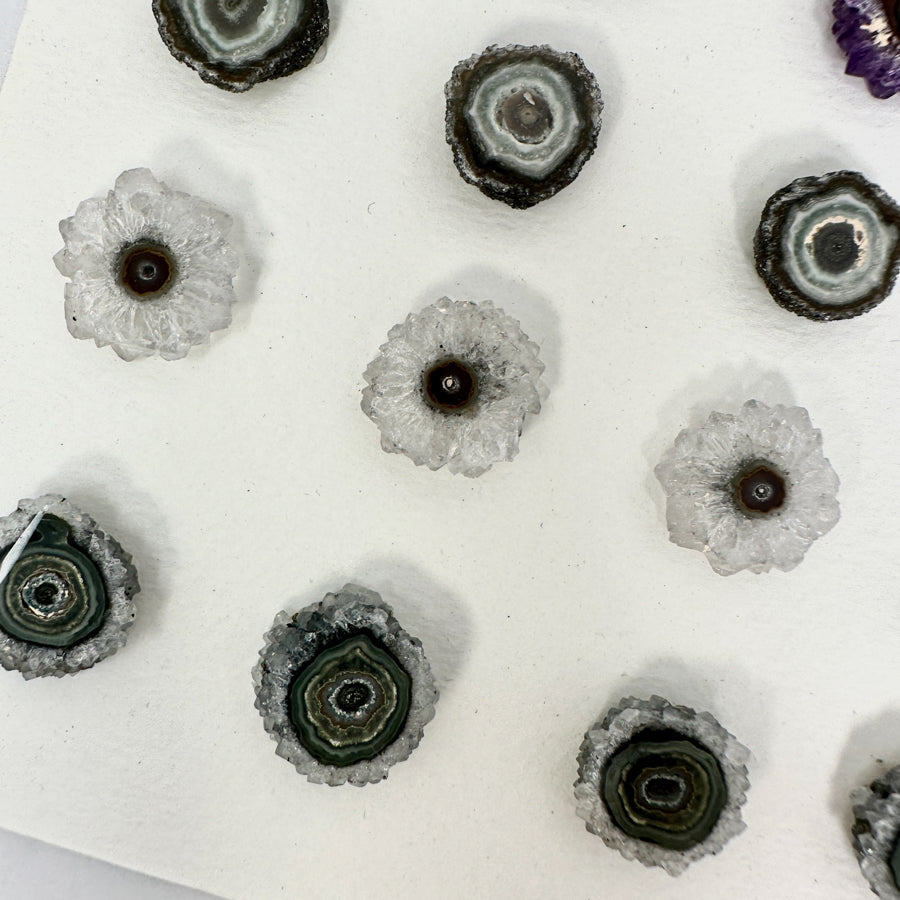 Unique Small Stalactite Slices Set - Natural Crystal for Handmade Jewelry - STS0035