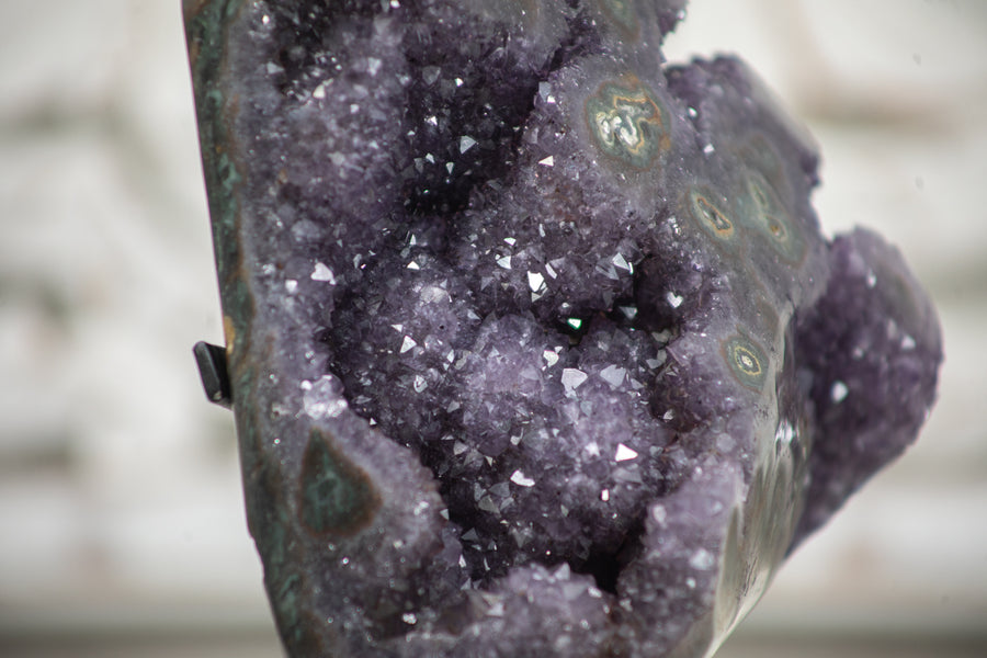 Unique Amethyst Crystal Cluster with Beautiful Stalactite Eyes Formations - MWS0071