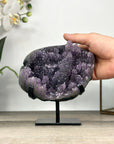 Deep Purple Amethyst Geode on Elegant Stand - MWS2765