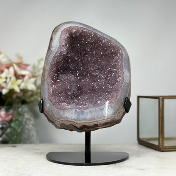 Hard-to-Find Pink Amethyst Geode: A Unique Addition to Any Collection - MWS0845