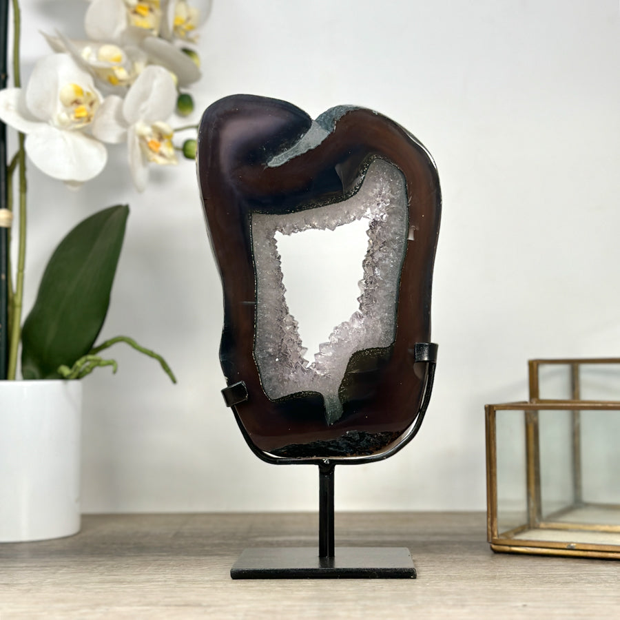 Large Natural Amethyst &amp; Agate Stone Portal - MWS2234