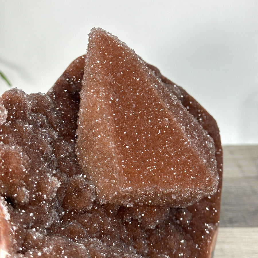 Unique Calcite Crystal with Orange Druzy Crystals – Collector’s Grade Mineral from Uruguay - CBP1240