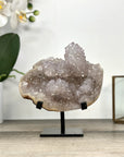 Quartz Cluster on Stand with Stalactite Formations – Unique Natural Display Piece - MWS2887