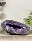 Large Amethyst Stone Geode with Polished agate Shell - STGE0085
